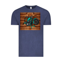 Vintage Denim woodgrain motorcycle Vintage Tee - TumblerDesignByShophia
