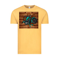 Vintage Mustard woodgrain motorcycle Vintage Tee - TumblerDesignByShophia