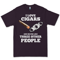 Plum Funny Cigar Accessories Gift Set Cigar Lover Smokers Party Premium Tee - minhPixels