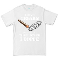 White Funny Cigar Accessories Gift Set Cigar Lover Smokers Party Premium Tee - minhPixels