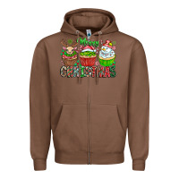 Chestnut Merry Christmas Zipper Hoodie - CowhideDigitalArt