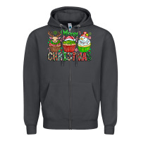 Smoke Merry Christmas Zipper Hoodie - CowhideDigitalArt