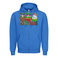True Royal Merry Christmas Zipper Hoodie - CowhideDigitalArt