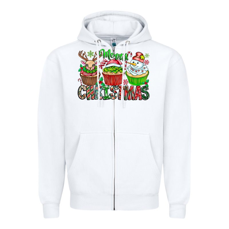 Merry Christmas Zipper Hoodie by CowhideDigitalArt | Teevron