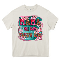 Cream mama all day everyday Heavy Core Tee - LillyAllenDesigns