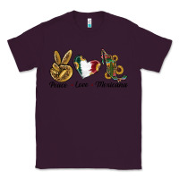 Plum Peace Love Mexicana Classic Tee - RanaPortraitStore