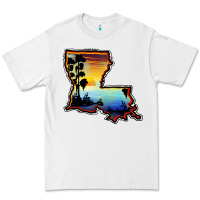 White louisiana  sunset map Premium Tee - BarkalooDesign