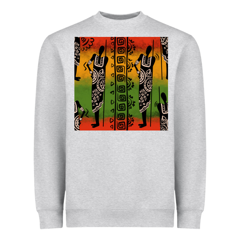 African Silhouette Seamless Pattern Heavyweight Sweatshirt by BundleAndBundleShop | Teevron