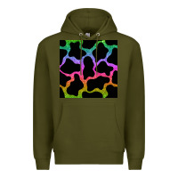Army Green cow glitter seamless pattern Premium Hoodie - BundleAndBundleShop
