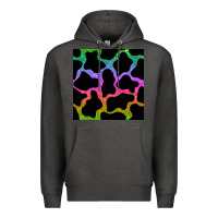 Charcoal Heather cow glitter seamless pattern Premium Hoodie - BundleAndBundleShop