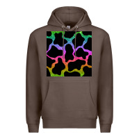 Coffee cow glitter seamless pattern Premium Hoodie - BundleAndBundleShop