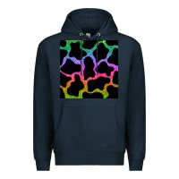 Navy cow glitter seamless pattern Premium Hoodie - BundleAndBundleShop