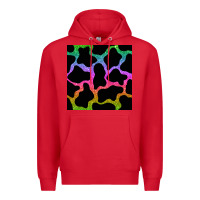 Red cow glitter seamless pattern Premium Hoodie - BundleAndBundleShop