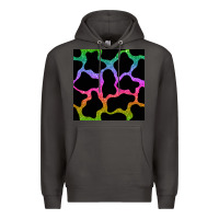 Smoke cow glitter seamless pattern Premium Hoodie - BundleAndBundleShop