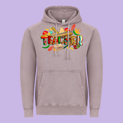 Cinco De Mayo Teacher Vintage Hoodie Designed By Cowgirlartshop