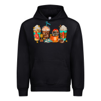 Black American football coffee cups Urban Hoodie - AdoDesignShop