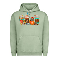 Pigment Oil Green American football coffee cups Urban Hoodie - AdoDesignShop