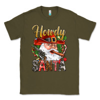 Army Green Howdy Santa Classic Tee - NancyCooperArtShop