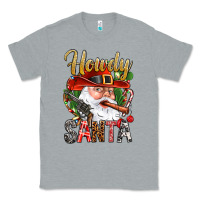 Heather Grey Howdy Santa Classic Tee - NancyCooperArtShop