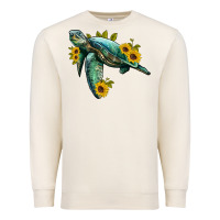 Sandshell sea turtle with sunflowers Premium Sweatshirt - Artiststas
