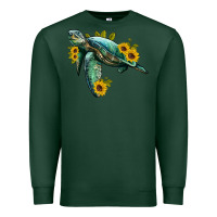 Sports Green sea turtle with sunflowers Premium Sweatshirt - Artiststas