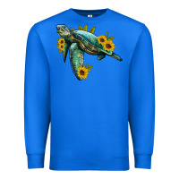 True Royal sea turtle with sunflowers Premium Sweatshirt - Artiststas