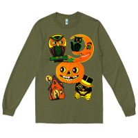 Army Green Vintage Halloween Long Sleeve Tee - minhPixels