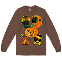 Chestnut Vintage Halloween Long Sleeve Tee - minhPixels