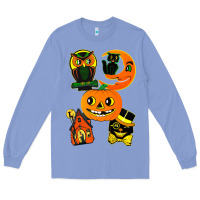 Colony Blue Vintage Halloween Long Sleeve Tee - minhPixels