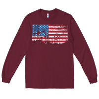 Burgundy Oil Rig Worker Roughnecks Oilfield Man Gift American Long Sleeve Tee - minhPixels