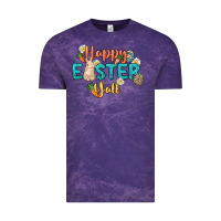 Cloud Purple Happy Easter y'all Easter Day Vintage Tee - HowdyJamesFarm