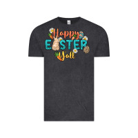 Vintage Black Happy Easter y'all Easter Day Vintage Tee - HowdyJamesFarm