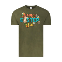 Vintage Olive Happy Easter y'all Easter Day Vintage Tee - HowdyJamesFarm