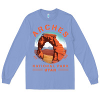 Colony Blue Cool Arches National Park Utah Long Sleeve Tee - minhPixels