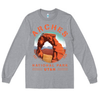 Heather Grey Cool Arches National Park Utah Long Sleeve Tee - minhPixels