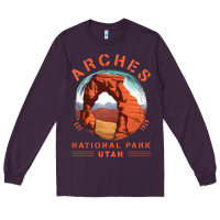 Plum Cool Arches National Park Utah Long Sleeve Tee - minhPixels