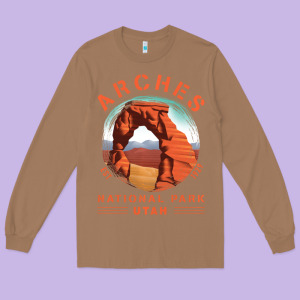 Cool Arches National Park Utah Long Sleeve Tee Designed By Minhpixels
