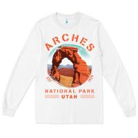 White Cool Arches National Park Utah Long Sleeve Tee - minhPixels