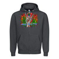 Smoke punk rock Merry Christmas Zipper Hoodie - CowhideDigitalArt