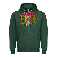 Sports Green punk rock Merry Christmas Zipper Hoodie - CowhideDigitalArt