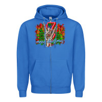 Punk Rock Merry Christmas Zipper Hoodie | Teevron