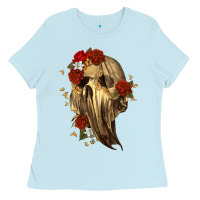 Baby Blue Ghost Skeleton Ladies Tee - RanaPortraitStore