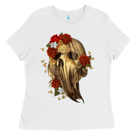 White Ghost Skeleton Ladies Tee - RanaPortraitStore