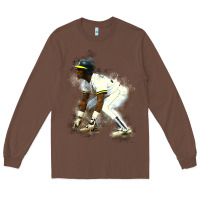 Chestnut Rickey Henderson Long Sleeve Tee - minhPixels