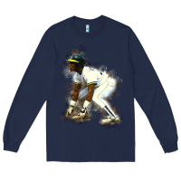 Navy Rickey Henderson Long Sleeve Tee - minhPixels