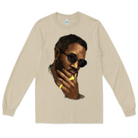 Mushroom Black man Long Sleeve Tee - HowdyJamesFarm