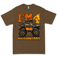Cacao i'm four this is how i roll monster truck birthday Premium Tee - Jasminsmagicworld