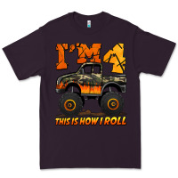 Plum i'm four this is how i roll monster truck birthday Premium Tee - Jasminsmagicworld