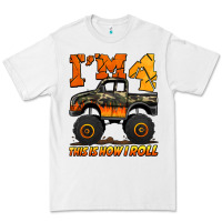White i'm four this is how i roll monster truck birthday Premium Tee - Jasminsmagicworld