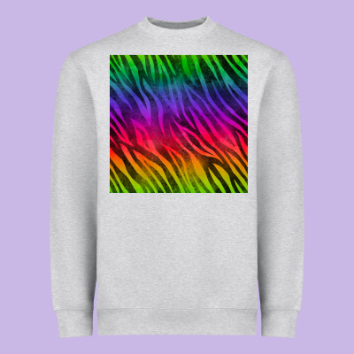 Colorful Zebra Seamless Pattern Heavyweight Sweatshirt Designed By Bundleandbundleshop